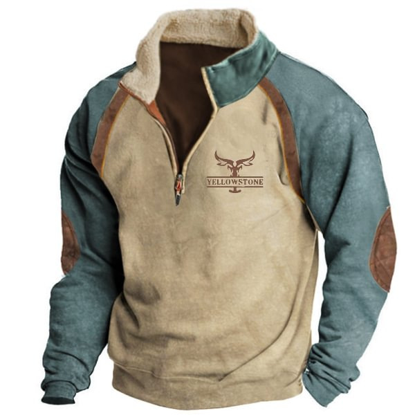 Herren Vintage Western Cowboy Sweatshirt-deurabatt