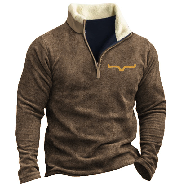 Herren Vintage Western Cowboy Sweatshirt-deurabatt