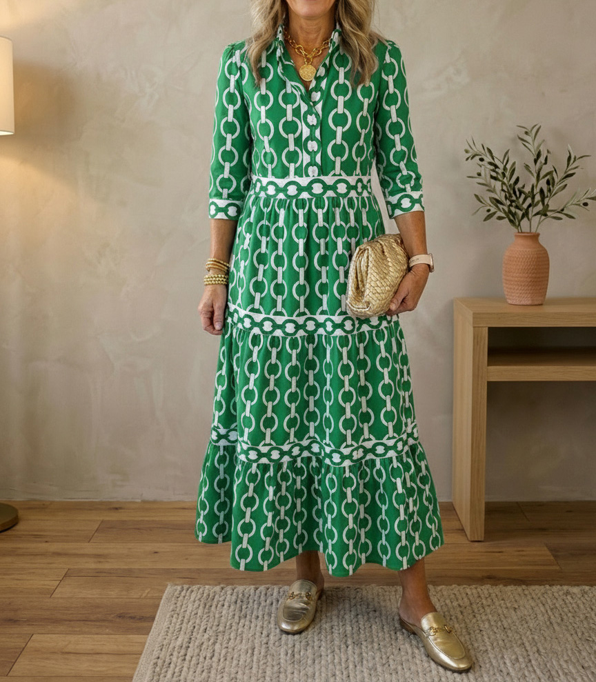 New Arrivals🔥 Chain Print Vintage Party Dresses