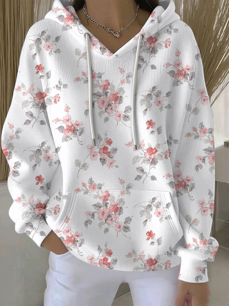Damen-Hoodie mit rosa Brustkrebs-Print, lässig-Mode & Komfort