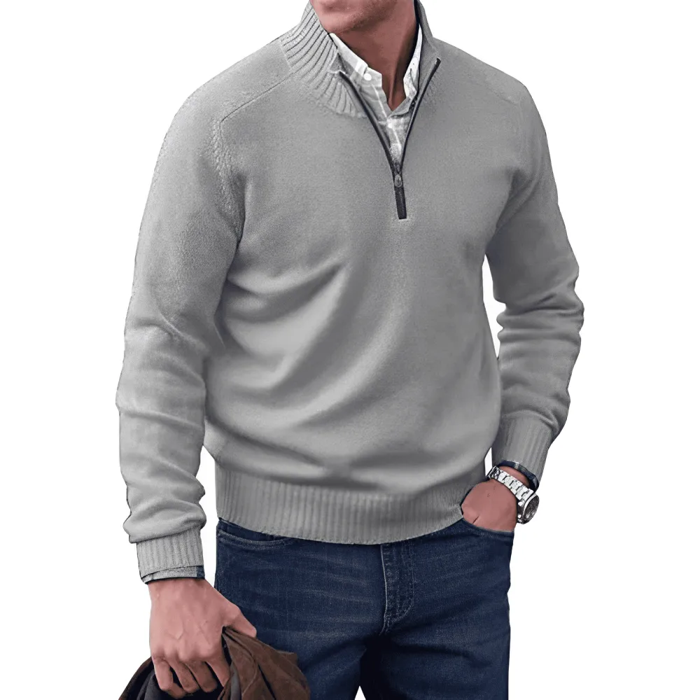 Eleganter Pullover mit Reißverschluss-deurabatt