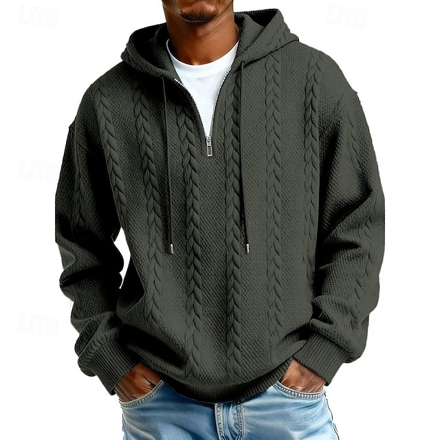Herren-Jacquard-Kapuzenpullover-deurabatt