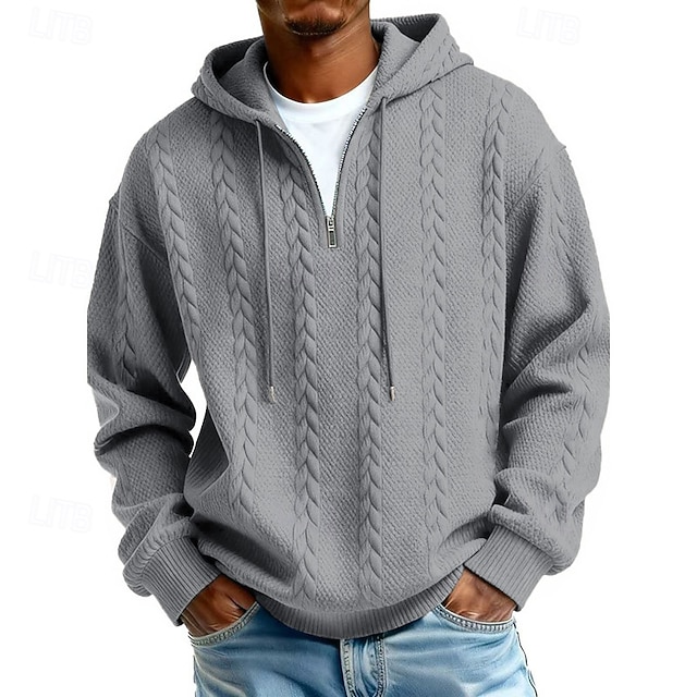 Herren-Jacquard-Kapuzenpullover-deurabatt