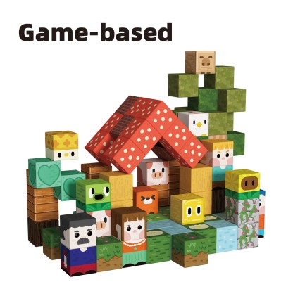 Game-based Magnetic Building Cubes ( Village )