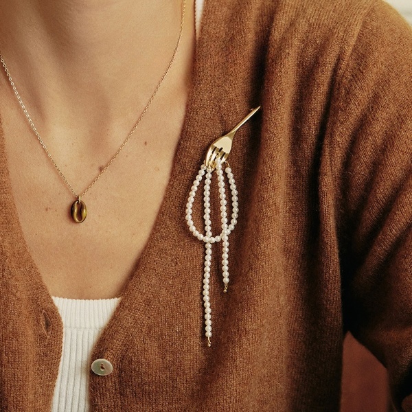 Tableware Spaghetti Brooch