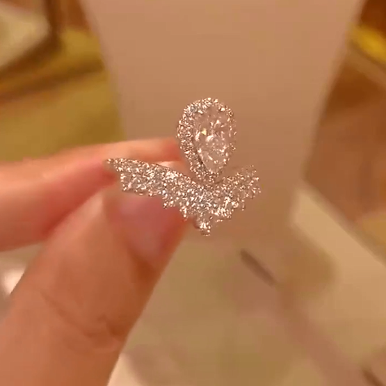 💎925 Sterling Silver Full Star River Moissan Diamond Ring, Handmade with 266 Moissan Diamonds