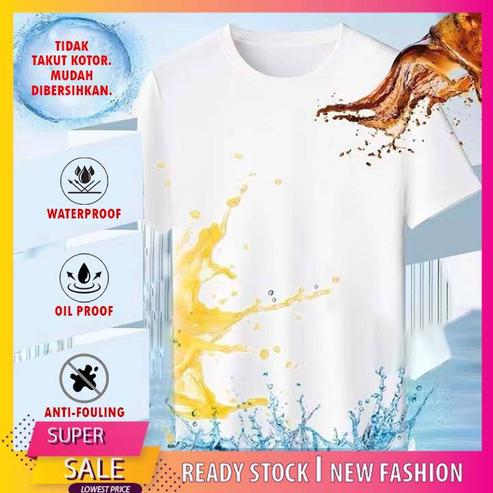 Ultra-comfortable, soft, waterproof, oil- and stain-resistant triple-anti bottoming shirt with short sleeves