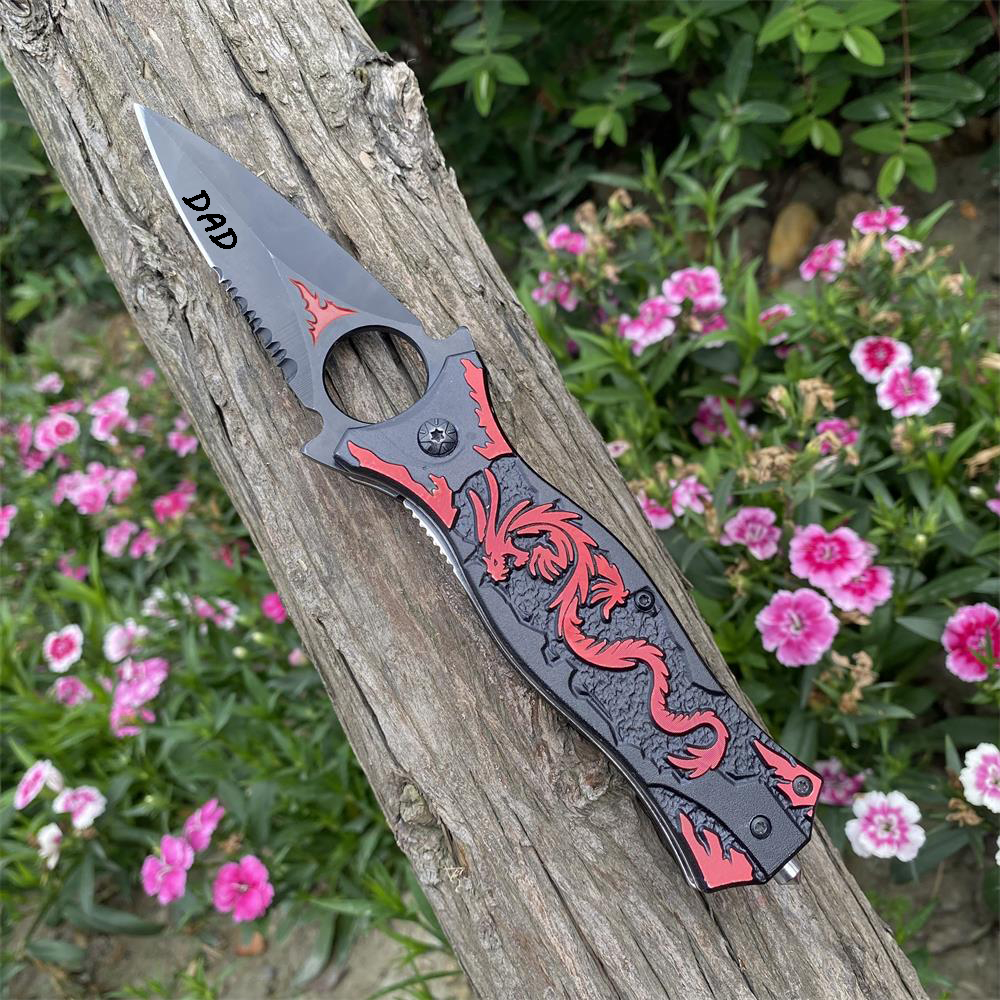 Dragon Totem Skeleton Folding Knife