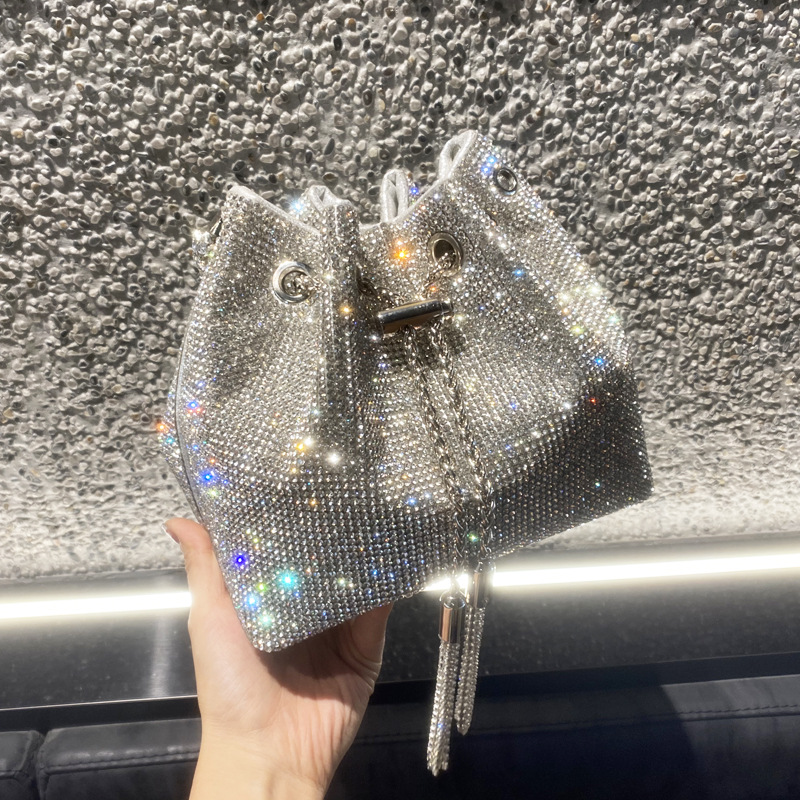 High quality luxury full star river Moissan diamond handbag, Handmade with 999 Moissan Diamonds