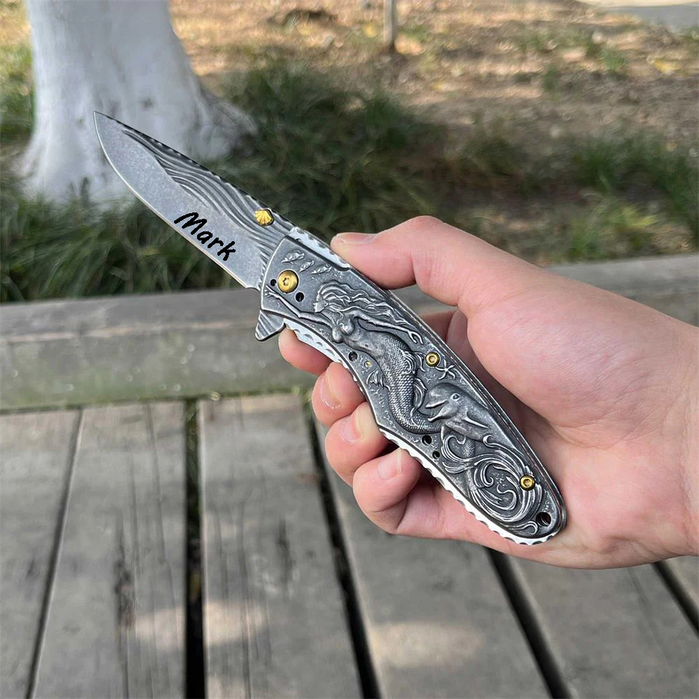 Mermaid Folding Knife Cool Collective Camping Knife