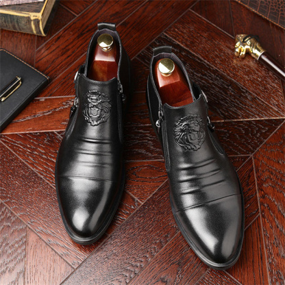Men's Dress Shoes Walking Casual Daily Genuine Leather Comfort Boots-caipcmall