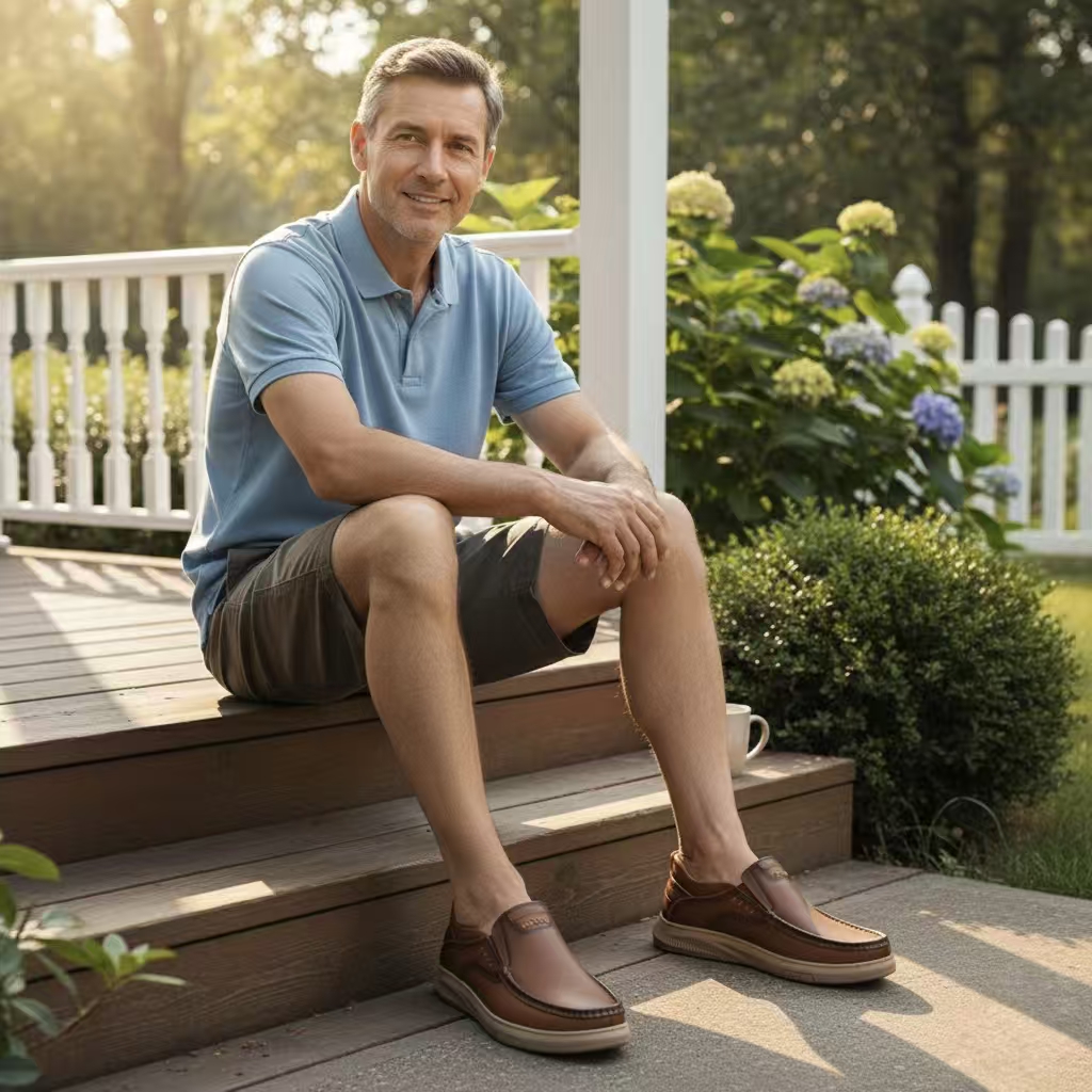 💥50% OFF⏳Men's Comfortable Arch Support Slip-On Leather Loafers