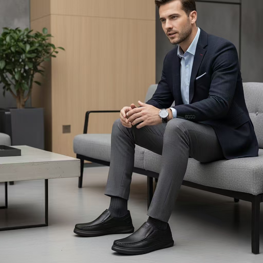 💥50% OFF⏳Men's Comfortable Arch Support Slip-On Leather Loafers