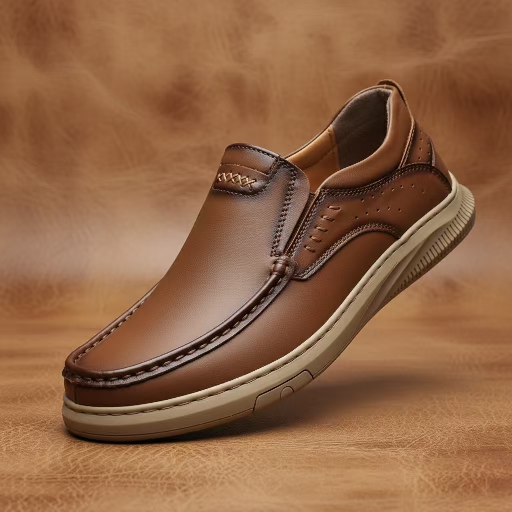 💥50% OFF⏳Men's Comfortable Arch Support Slip-On Leather Loafers
