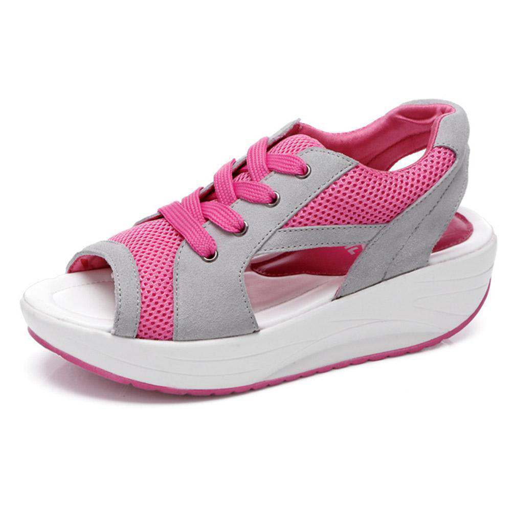 FUMOOD Platform Sandals Platform Wedge Breathable Rocking Shoes, Comfortable Sports Casual Women's Shoes