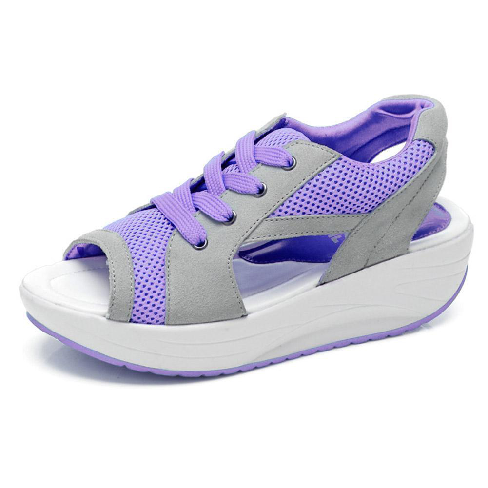 FUMOOD Platform Sandals Platform Wedge Breathable Rocking Shoes, Comfortable Sports Casual Women's Shoes