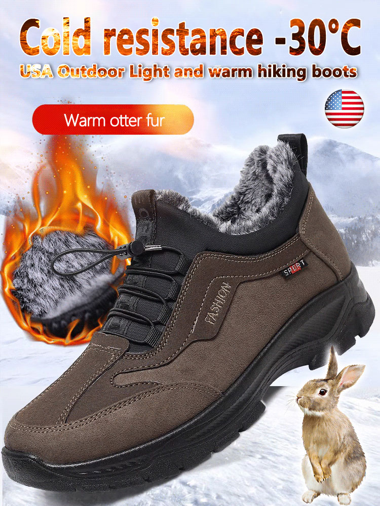 USA Outdoor Lightweight Men Warm Hiking Shoes-caipcmall
