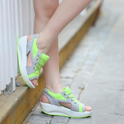 FUMOOD Platform Sandals Platform Wedge Breathable Rocking Shoes, Comfortable Sports Casual Women's Shoes