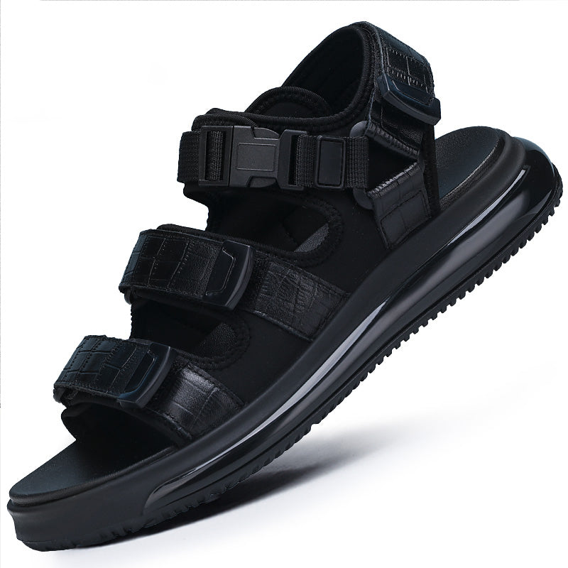 Cushioned Soft-Soled Textured Sandals-caipcmall