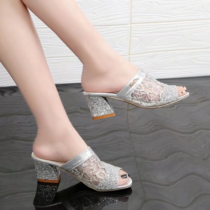 😍Last Day 50% OFF😍 - Women's Glitter Sequins Decor Sandals