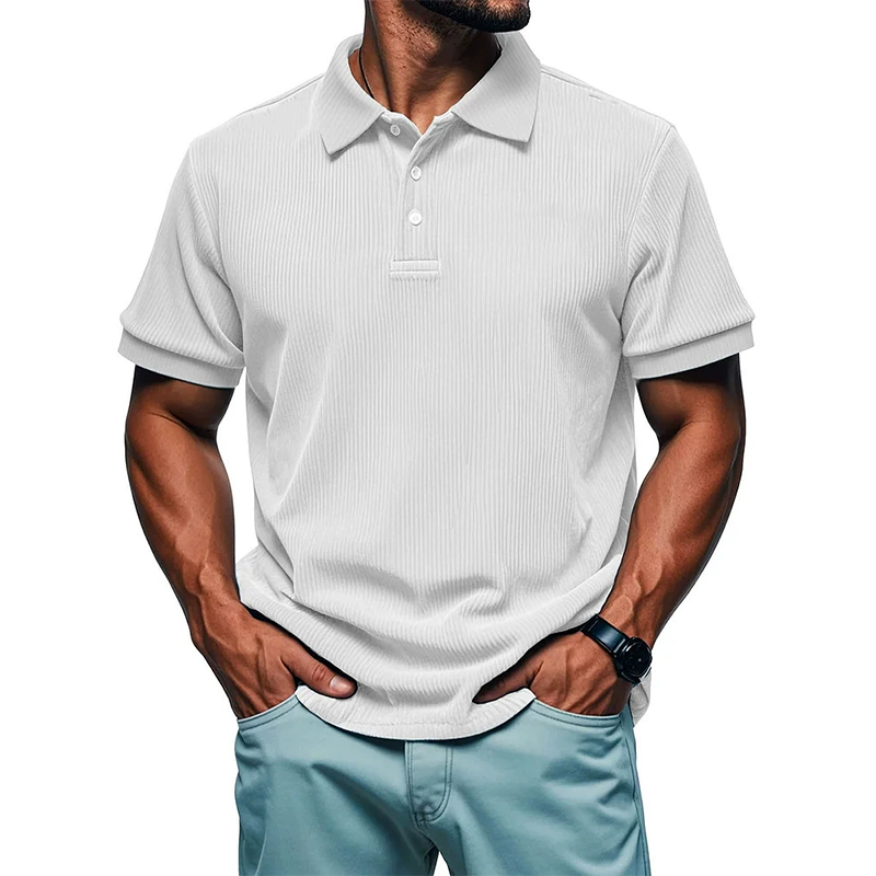 MARCO LUCA | Men's loose short-sleeved lapel shirt