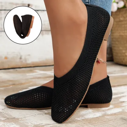 Women's Ballet Comfortable Soft Breathable Non-Slip Orthopedic Slip-On Flat Shoes-caipcmall