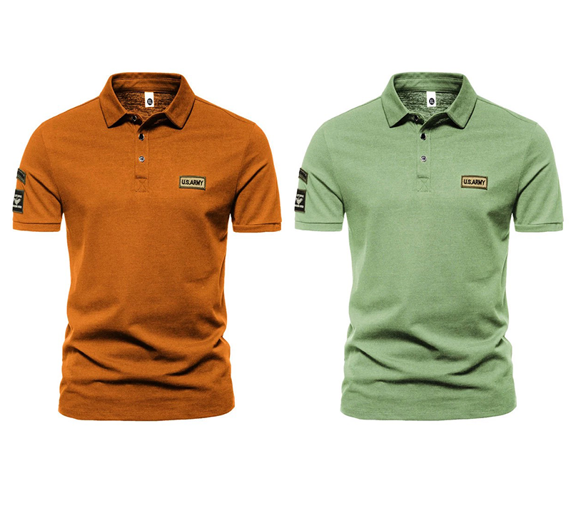 MARCO LUCA | Embroidered men's short-sleeved polo shirt