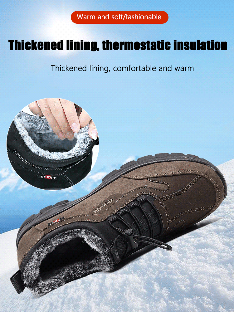 USA Outdoor Lightweight Men Warm Hiking Shoes-caipcmall