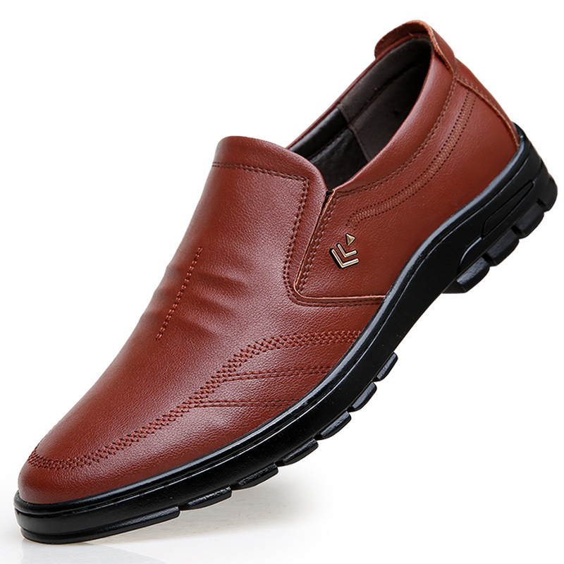 🔥Mens Genuine Leather Soft Inslole Non Slip Casual Business Shoes-caipcmall