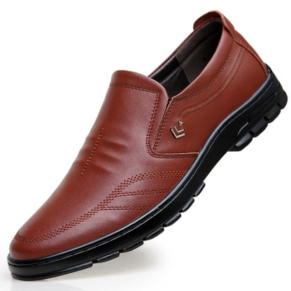 🔥Mens Genuine Leather Soft Inslole Non Slip Casual Business Shoes-caipcmall