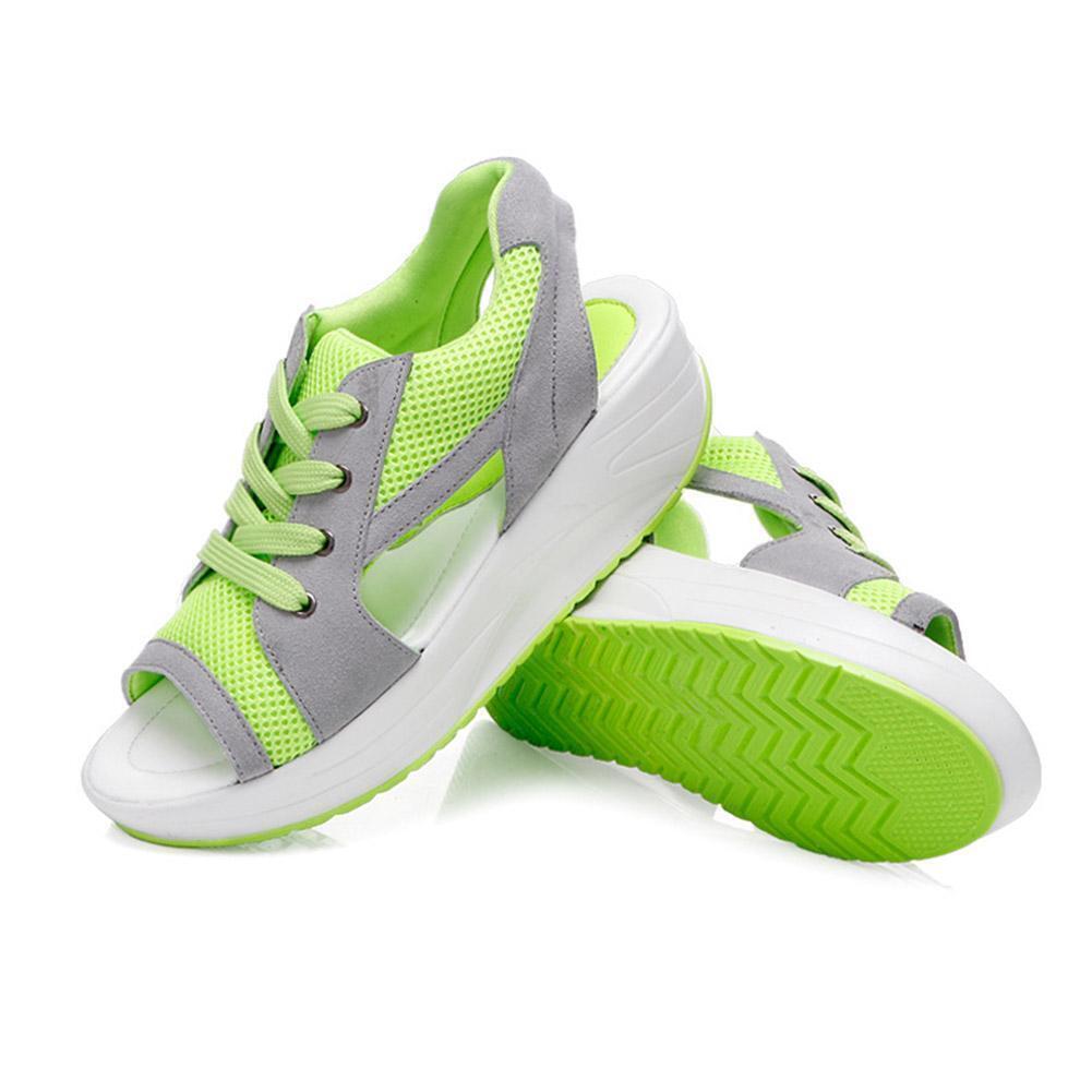 FUMOOD Platform Sandals Platform Wedge Breathable Rocking Shoes, Comfortable Sports Casual Women's Shoes