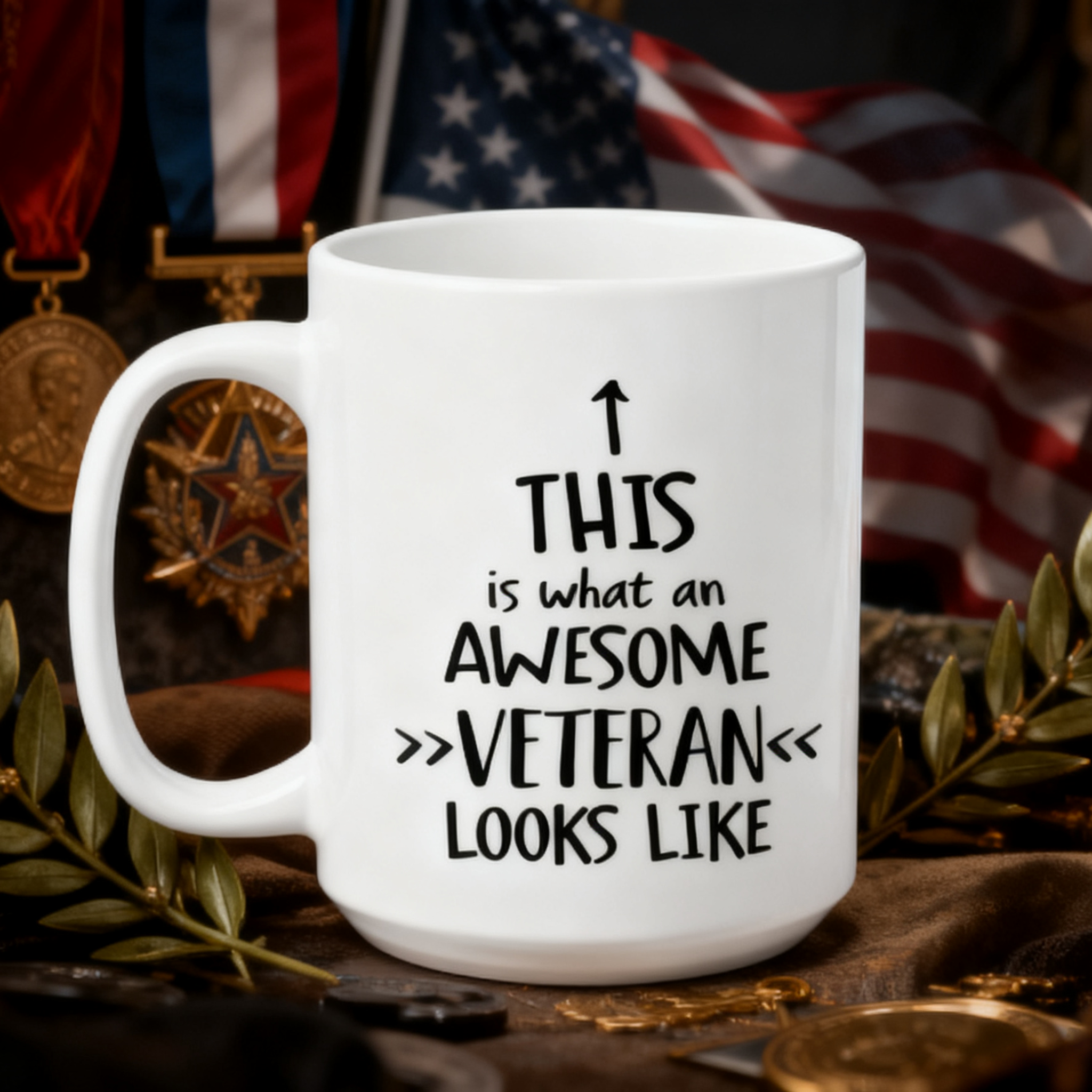 This Is What An Awesome Veteran Looks Like Funny Mug