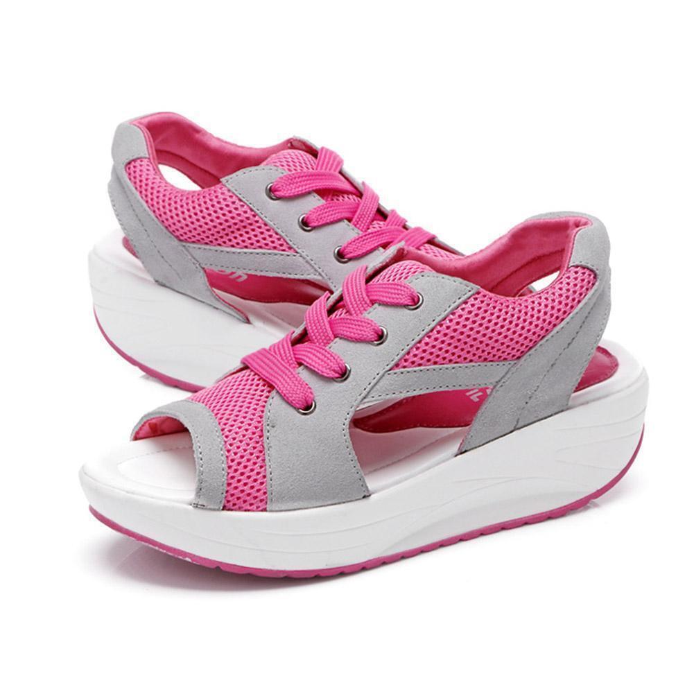 FUMOOD Platform Sandals Platform Wedge Breathable Rocking Shoes, Comfortable Sports Casual Women's Shoes