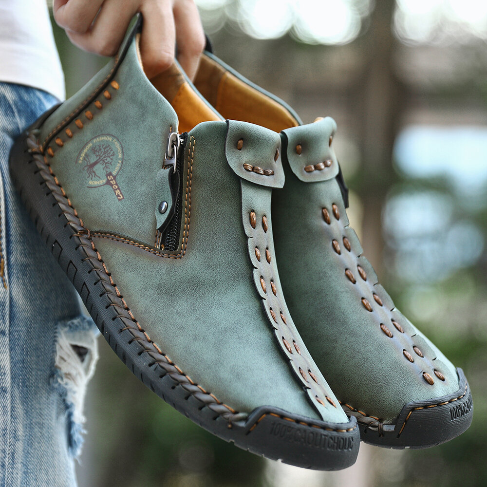 Men's Outdoor Leisure Handmade Zipper Martin Boots(🔥Two Pairs Free Shipping🔥)-caipcmall