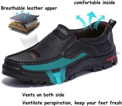 🔥Men's Casual Non-Slip Comfy Breathable Leather Slip On Lofers