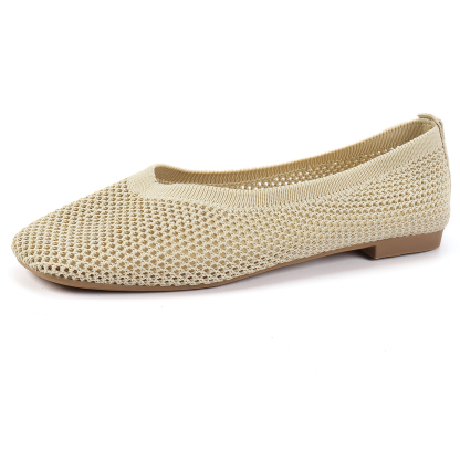 Women's Ballet Comfortable Soft Breathable Non-Slip Orthopedic Slip-On Flat Shoes-caipcmall