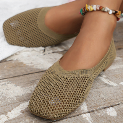 Women's Ballet Comfortable Soft Breathable Non-Slip Orthopedic Slip-On Flat Shoes-caipcmall