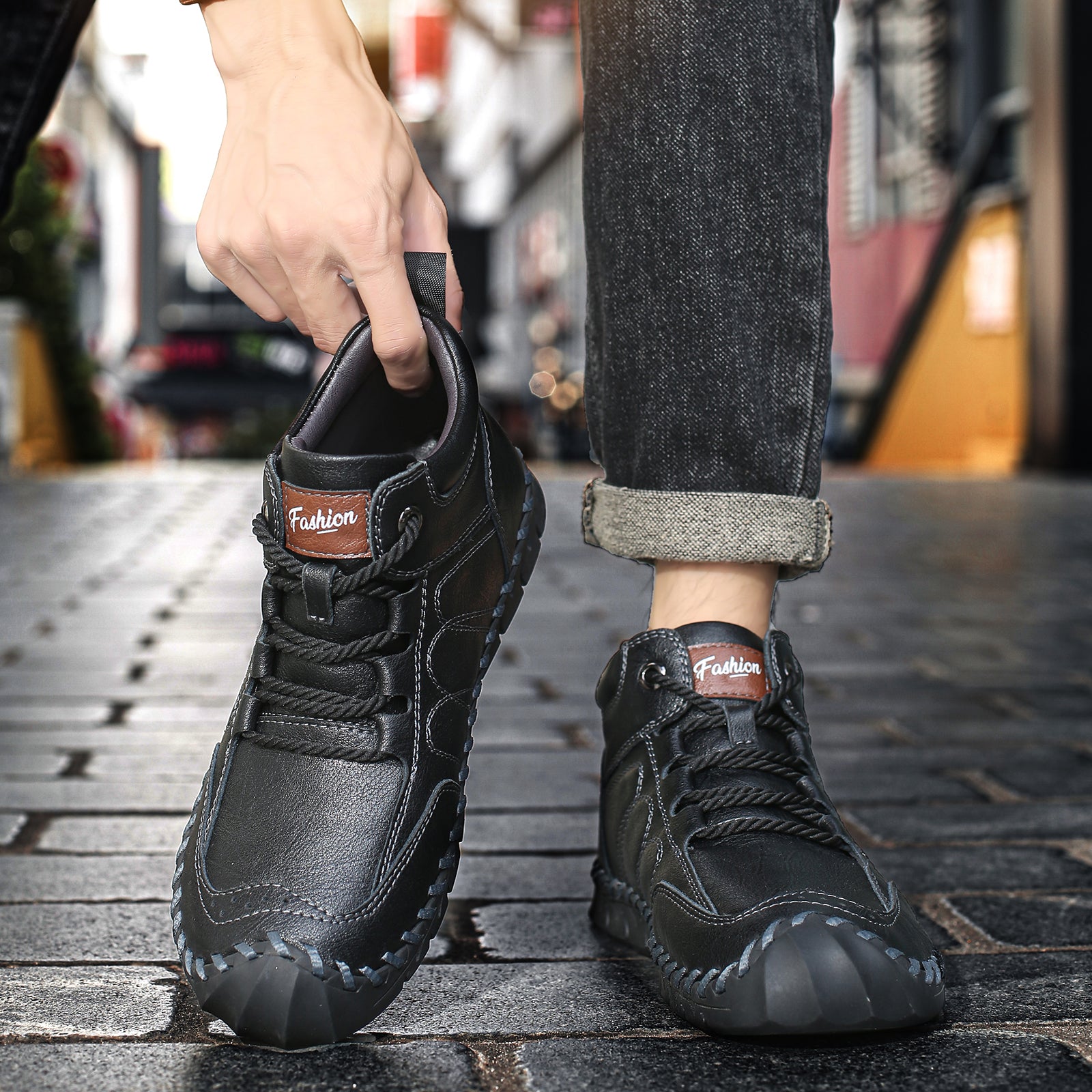 🔥⏱️New Arrival Promotion⏱️🔥Men's Casual Leather Good Arch Support & Non-slip Outdoor  Breathable Walking Shoes