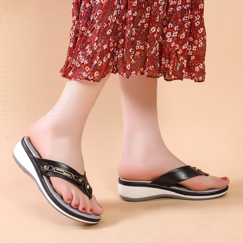 ⏰🎁2024 New Year Hot Sale🎁 49% OFF -Women's Arch Support Soft Cushion Flip Flops Thong Sandals Slippers