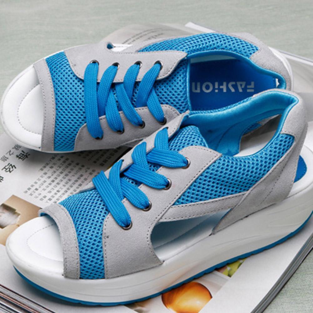 FUMOOD Platform Sandals Platform Wedge Breathable Rocking Shoes, Comfortable Sports Casual Women's Shoes