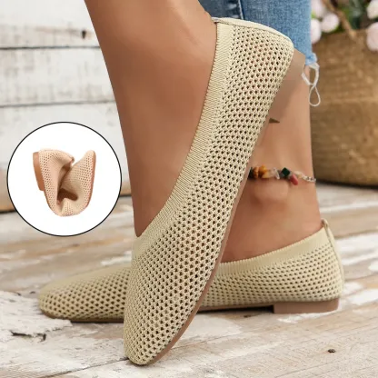 Women's Ballet Comfortable Soft Breathable Non-Slip Orthopedic Slip-On Flat Shoes-caipcmall