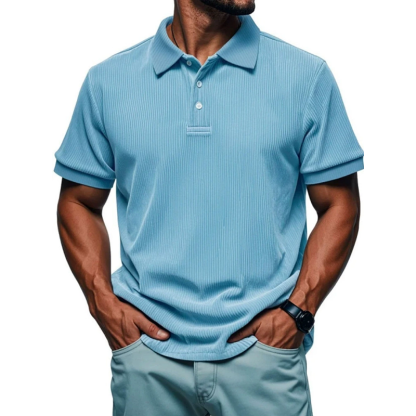 MARCO LUCA | Men's loose short-sleeved lapel shirt