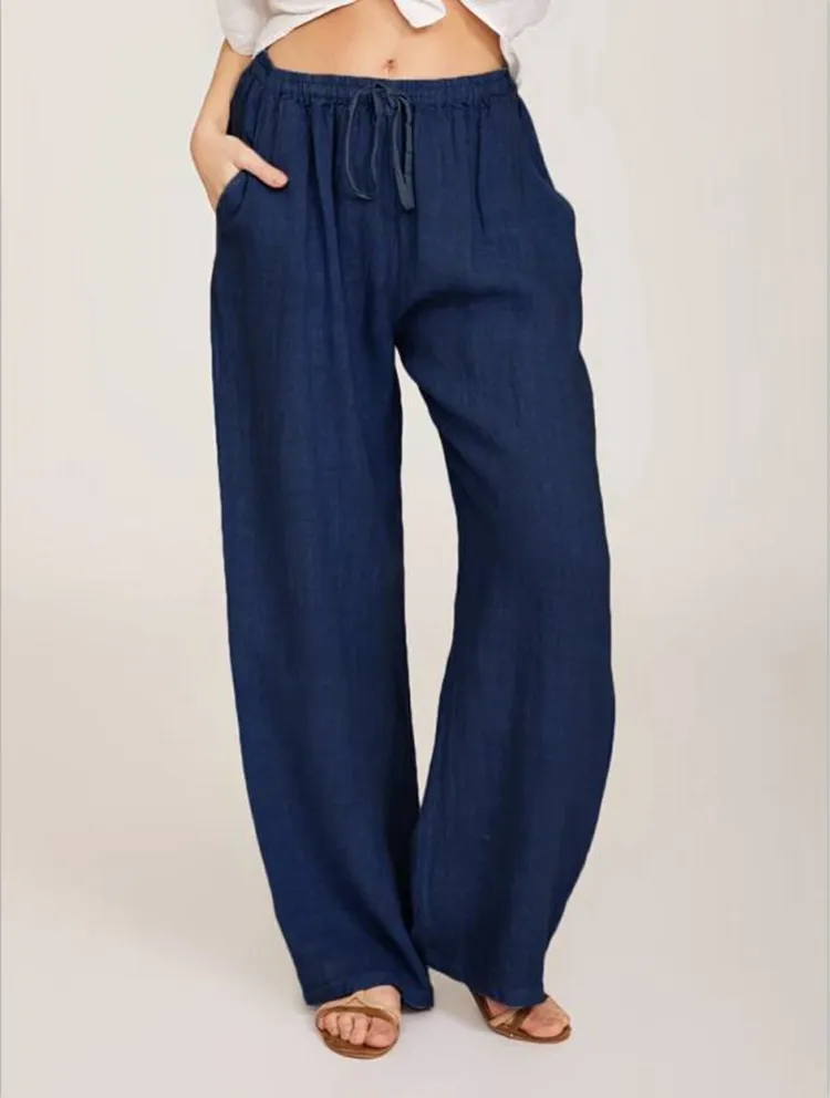 Women's Casual Cotton and Linen Loose Yoga Pants