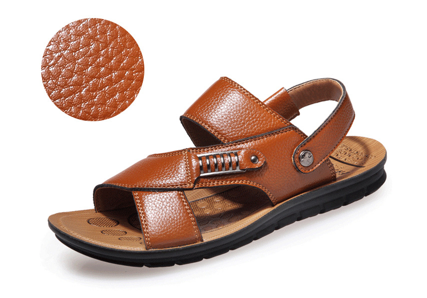 🔥Hot Sale🎁--50% OFF 🎉 Mens Casual Comfy Soft Sole Non-Slip Closed Toe Leather Sandals-caipcmall