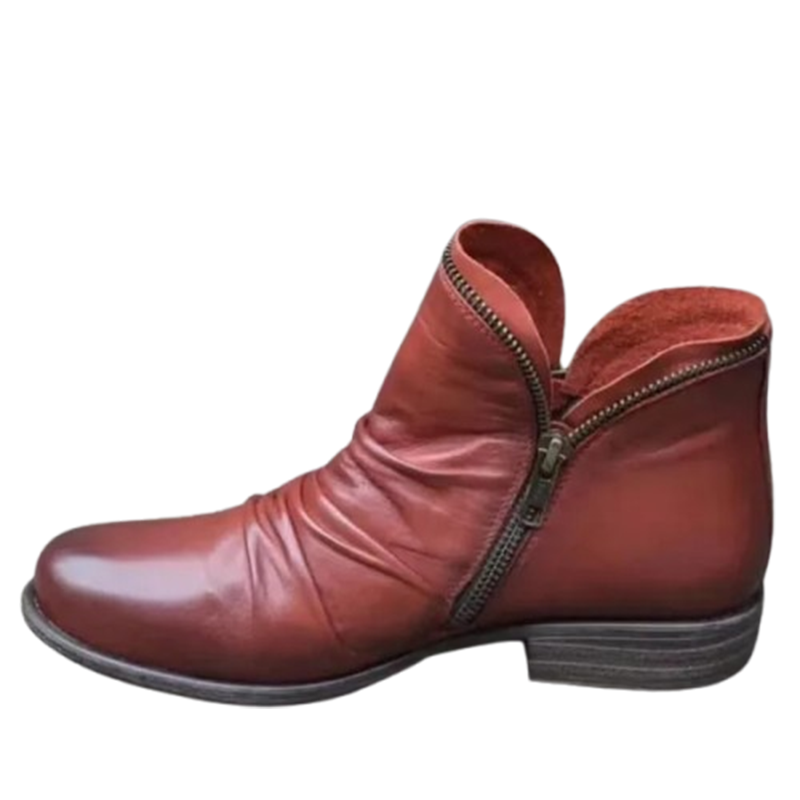 Women's Vintage Zip Ankle Boots