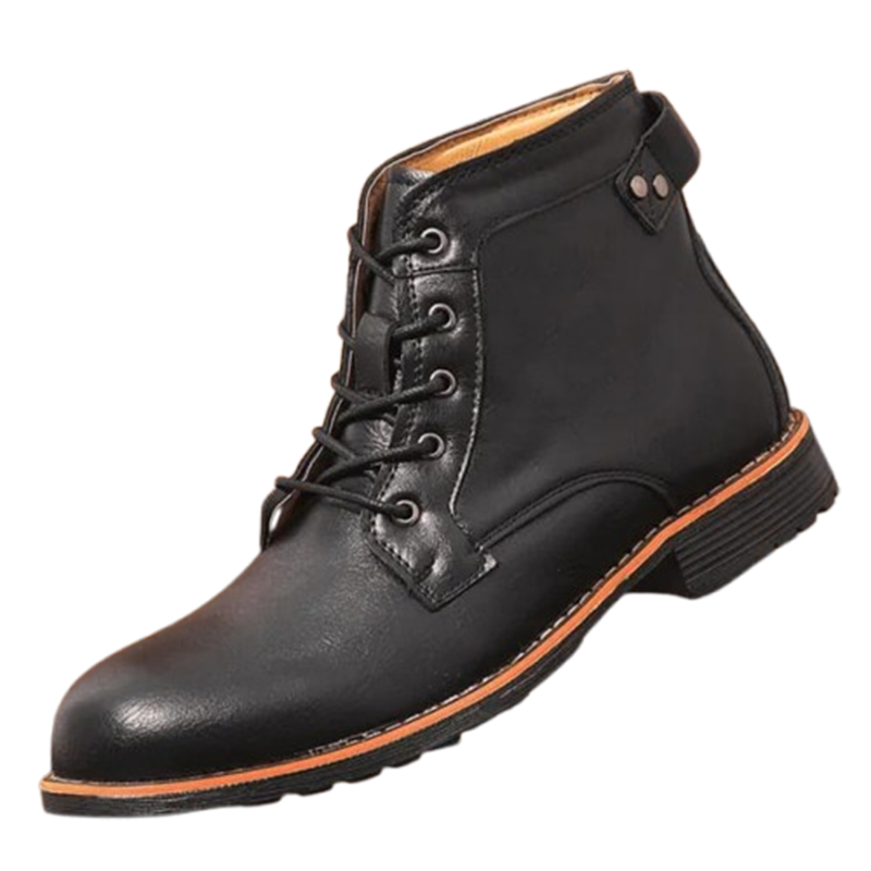 Mens Genuine Leather Waterproof Non-slip Arch Support Hiking Casual Chukka Boots