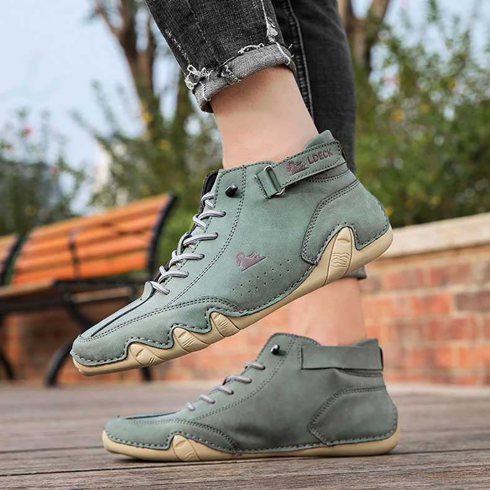New fashionable short lace-up boots for men and women-caipcmall