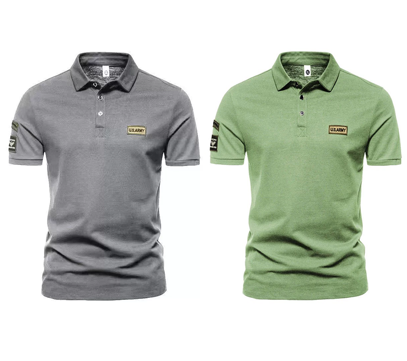 MARCO LUCA | Embroidered men's short-sleeved polo shirt