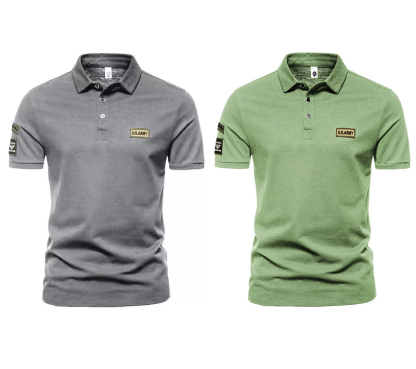 MARCO LUCA | Embroidered men's short-sleeved polo shirt