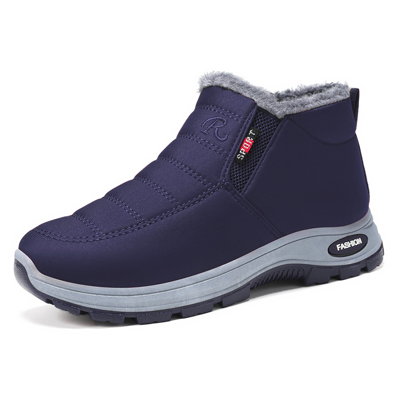 Women's Warm Sheepskin-Lined Boots Ladies Winter Ankle Slip on Short